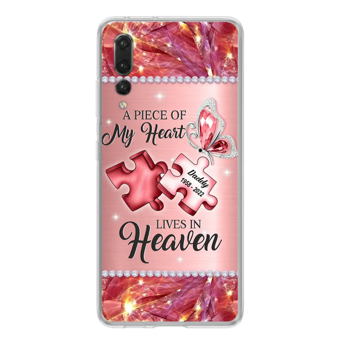 Custom Personalized Memorial Phone Case - Memorial Gift Idea for Father's Day - A Piece Of My Heart Lives In Heaven - Case for Xiaomi/Huawei/Oppo