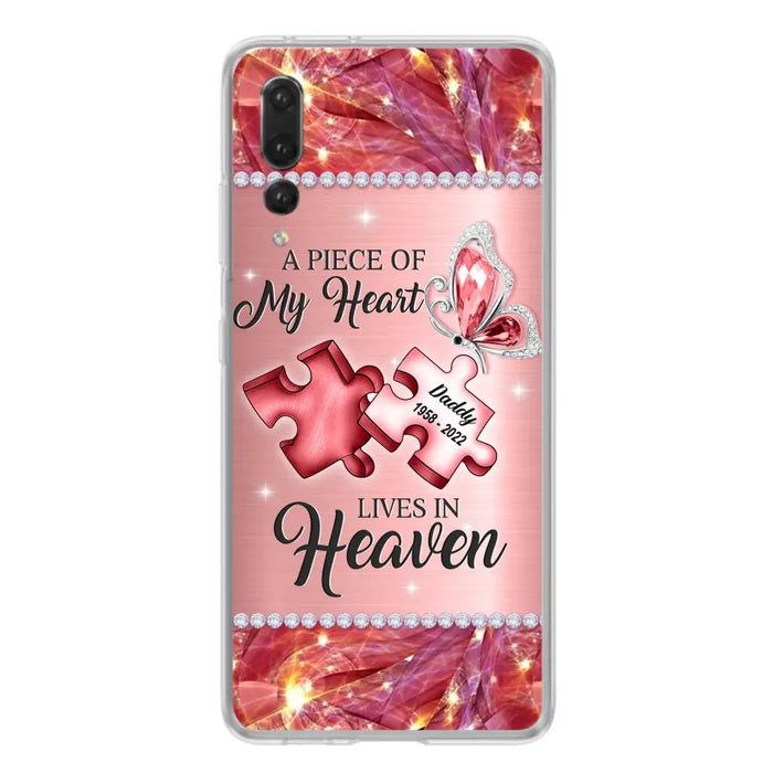 Custom Personalized Memorial Phone Case - Memorial Gift Idea for Father's Day - A Piece Of My Heart Lives In Heaven - Case for Xiaomi/Huawei/Oppo