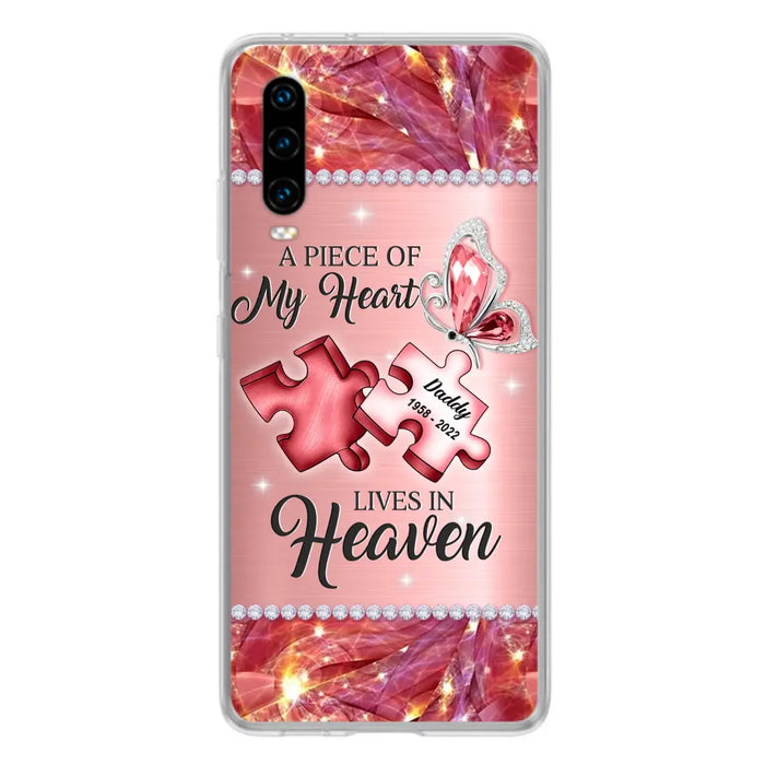 Custom Personalized Memorial Phone Case - Memorial Gift Idea for Father's Day - A Piece Of My Heart Lives In Heaven - Case for Xiaomi/Huawei/Oppo