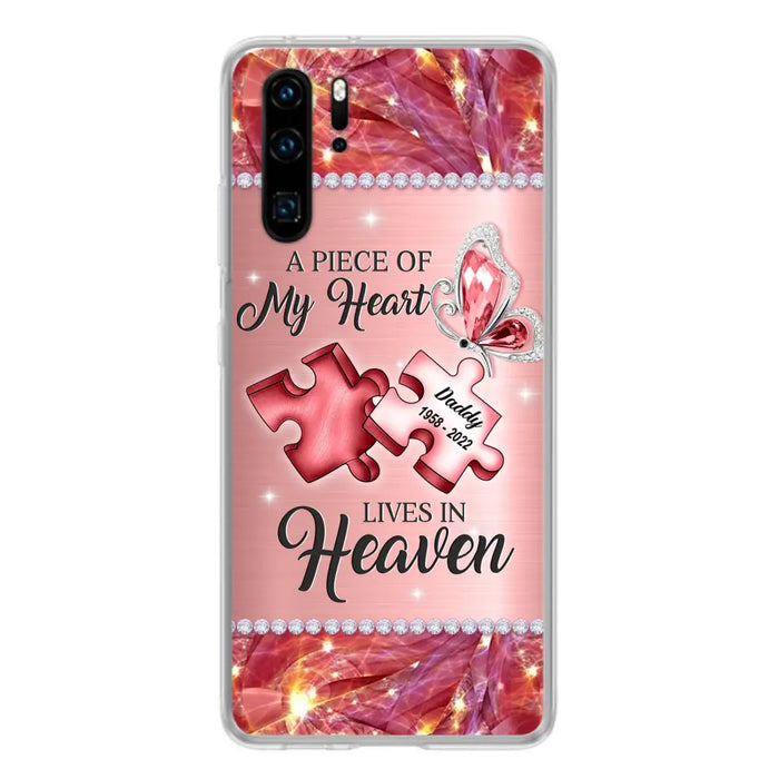 Custom Personalized Memorial Phone Case - Memorial Gift Idea for Father's Day - A Piece Of My Heart Lives In Heaven - Case for Xiaomi/Huawei/Oppo