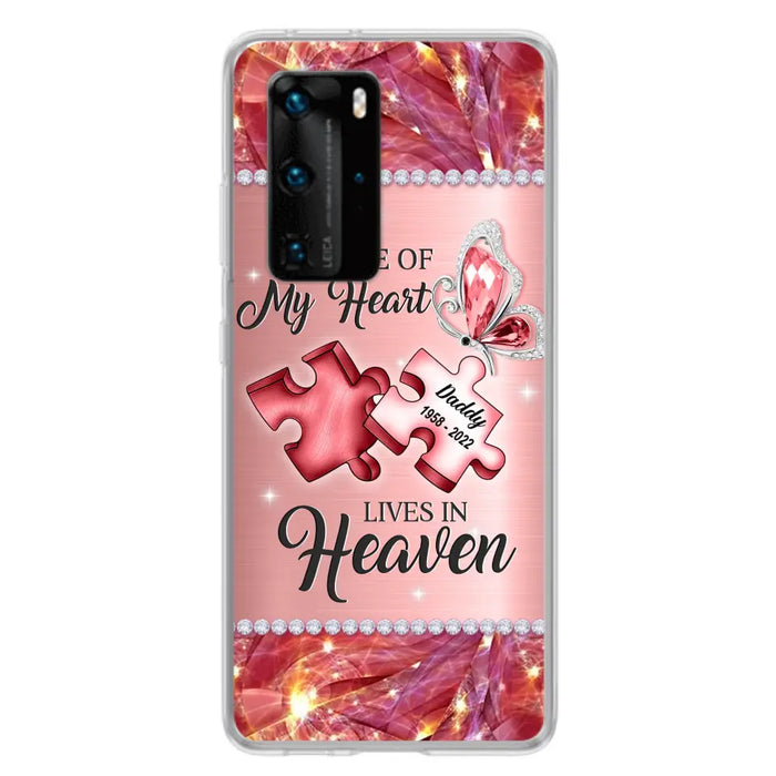 Custom Personalized Memorial Phone Case - Memorial Gift Idea for Father's Day - A Piece Of My Heart Lives In Heaven - Case for Xiaomi/Huawei/Oppo