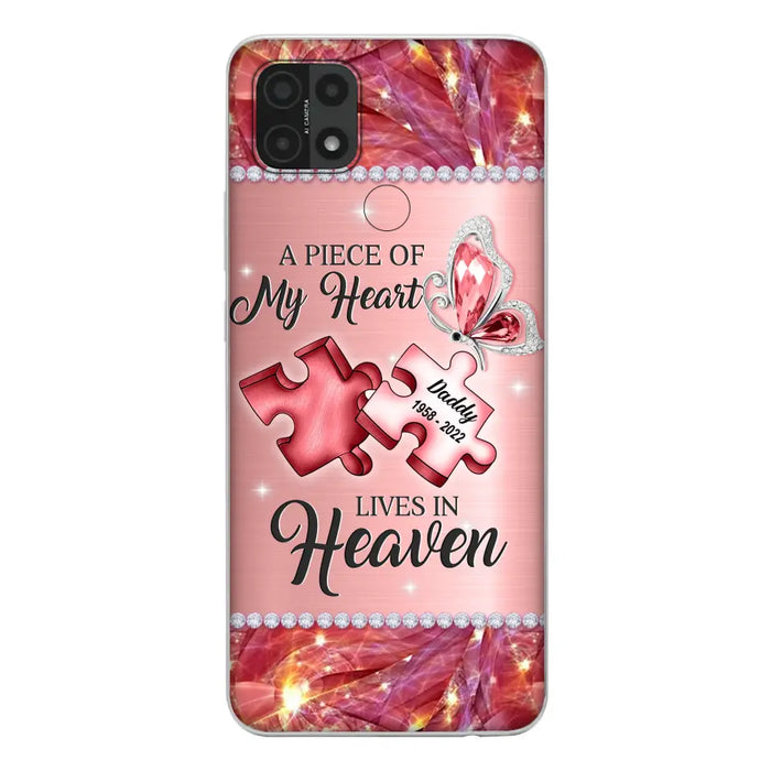 Custom Personalized Memorial Phone Case - Memorial Gift Idea for Father's Day - A Piece Of My Heart Lives In Heaven - Case for Xiaomi/Huawei/Oppo