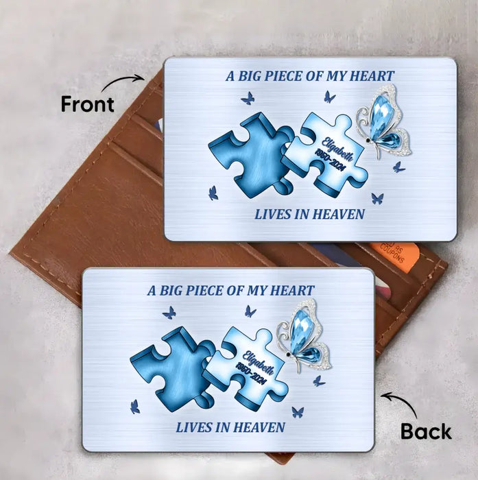 Custom Personalized Memorial Wallet Card - Gift For Family Members - I Will Carry You With Me Until I See You Again