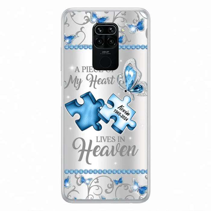 Custom Personalized Memorial Piece Phone Case - Memorial Gift For Family Member - A Piece Of My Heart Lives In Heaven - Case for Xiaomi/ Oppo/ Huawei