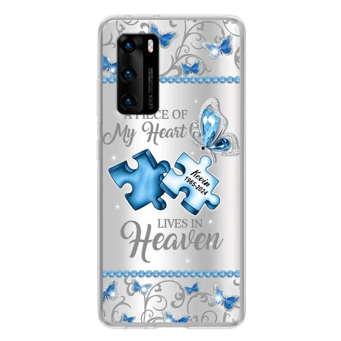 Custom Personalized Memorial Piece Phone Case - Memorial Gift For Family Member - A Piece Of My Heart Lives In Heaven - Case for Xiaomi/ Oppo/ Huawei