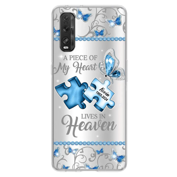 Custom Personalized Memorial Piece Phone Case - Memorial Gift For Family Member - A Piece Of My Heart Lives In Heaven - Case for Xiaomi/ Oppo/ Huawei