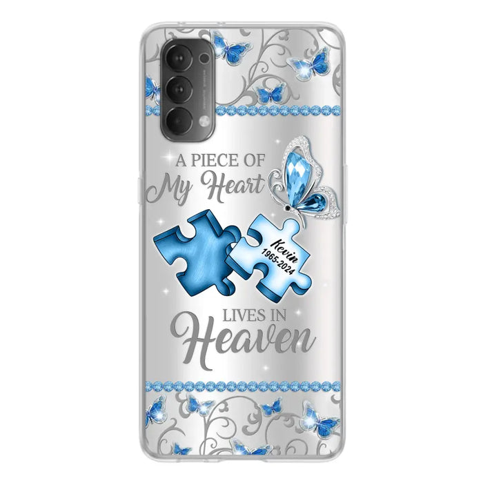 Custom Personalized Memorial Piece Phone Case - Memorial Gift For Family Member - A Piece Of My Heart Lives In Heaven - Case for Xiaomi/ Oppo/ Huawei