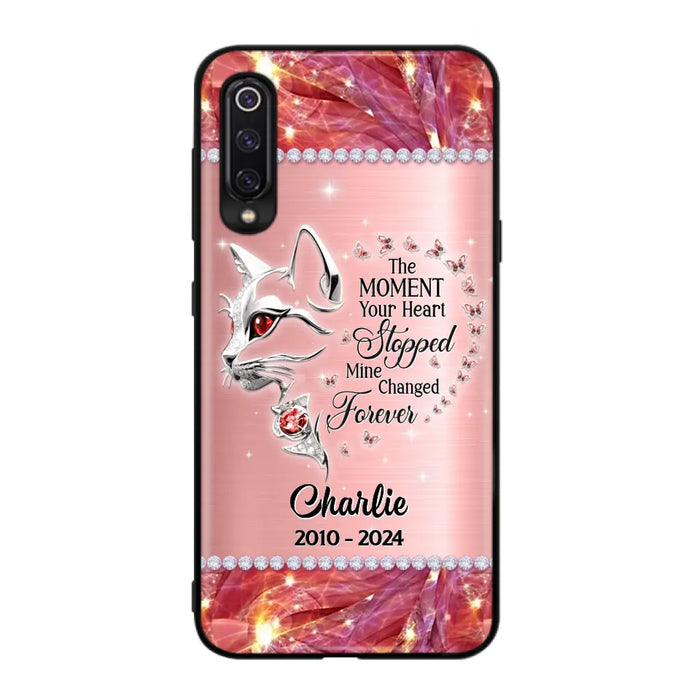 Custom Personalized Memorial Cat Phone Case - Memorial Gift For Cat Lover - The Moment Your Heart Stopped Mine Changed Forever - Case for Xiaomi/ Oppo/ Huawei