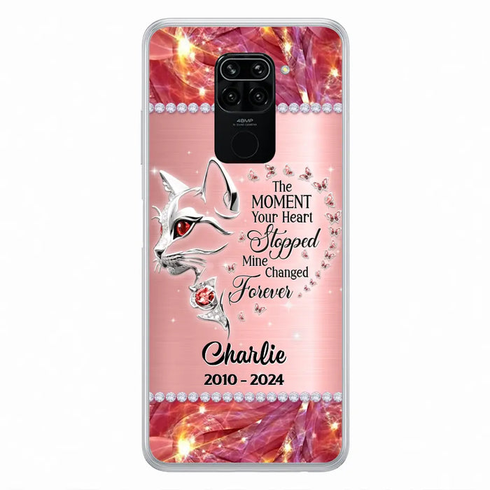 Custom Personalized Memorial Cat Phone Case - Memorial Gift For Cat Lover - The Moment Your Heart Stopped Mine Changed Forever - Case for Xiaomi/ Oppo/ Huawei