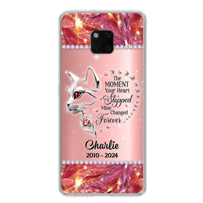 Custom Personalized Memorial Cat Phone Case - Memorial Gift For Cat Lover - The Moment Your Heart Stopped Mine Changed Forever - Case for Xiaomi/ Oppo/ Huawei