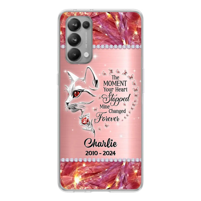 Custom Personalized Memorial Cat Phone Case - Memorial Gift For Cat Lover - The Moment Your Heart Stopped Mine Changed Forever - Case for Xiaomi/ Oppo/ Huawei