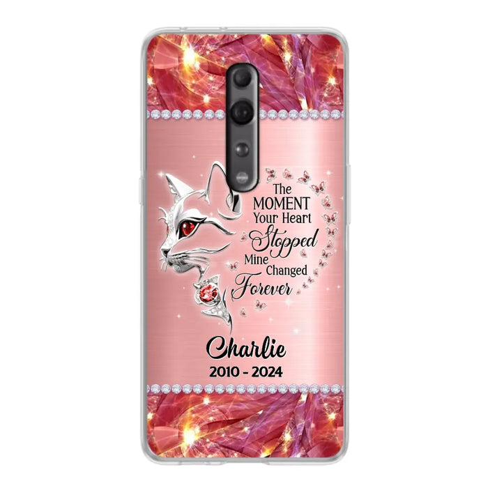 Custom Personalized Memorial Cat Phone Case - Memorial Gift For Cat Lover - The Moment Your Heart Stopped Mine Changed Forever - Case for Xiaomi/ Oppo/ Huawei