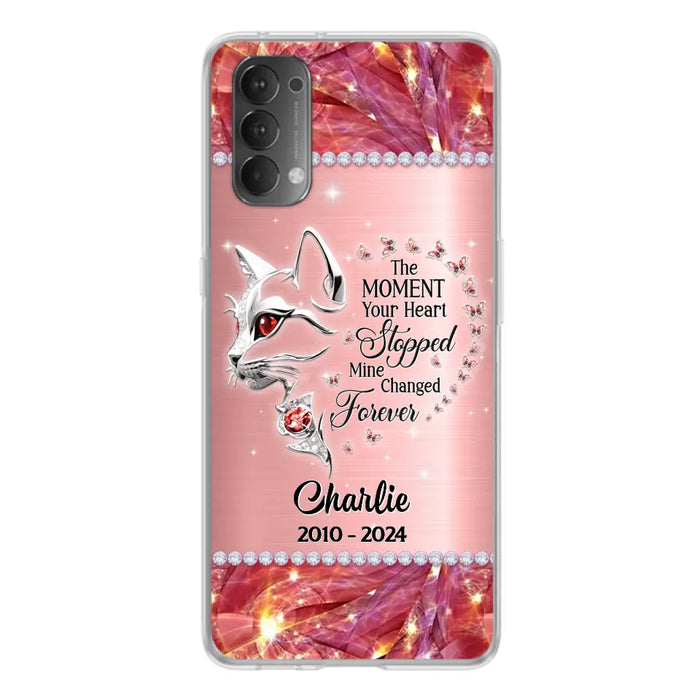 Custom Personalized Memorial Cat Phone Case - Memorial Gift For Cat Lover - The Moment Your Heart Stopped Mine Changed Forever - Case for Xiaomi/ Oppo/ Huawei