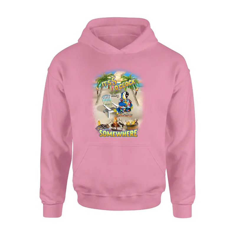 Personalized Summer Shirt/Hoodie - Up to 5 Names - Gitt Idea For Summer/Friends/Family - It's 5 O'clock Somewhere