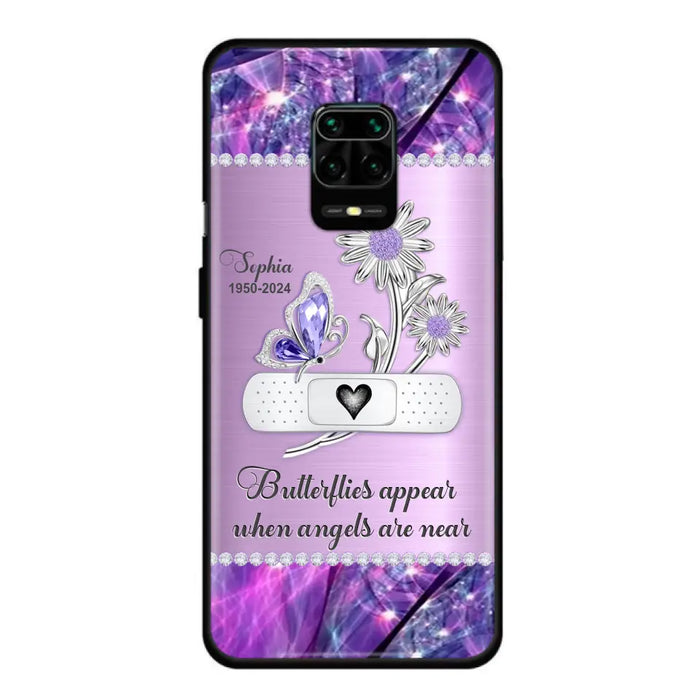 Custom Personalized Memorial Phone Case - Memorial Gift For Family Member - Butterflies Appear When Angels Are Near - Case For Xiaomi/ Oppo/ Huawei