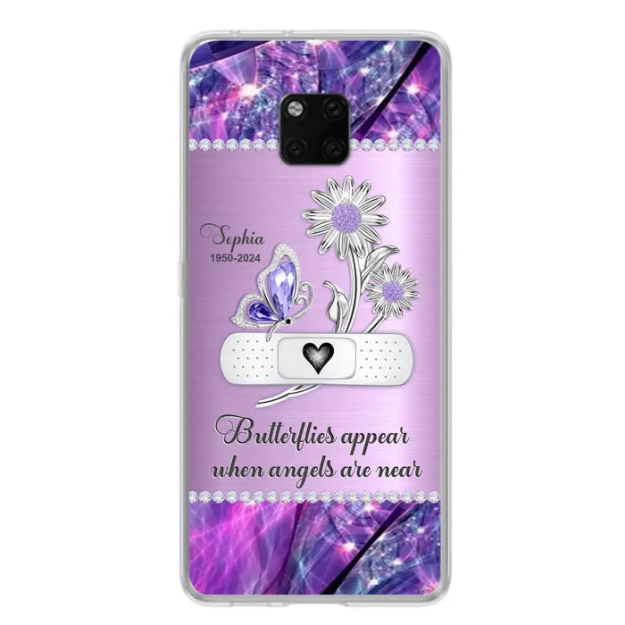 Custom Personalized Memorial Phone Case - Memorial Gift For Family Member - Butterflies Appear When Angels Are Near - Case For Xiaomi/ Oppo/ Huawei