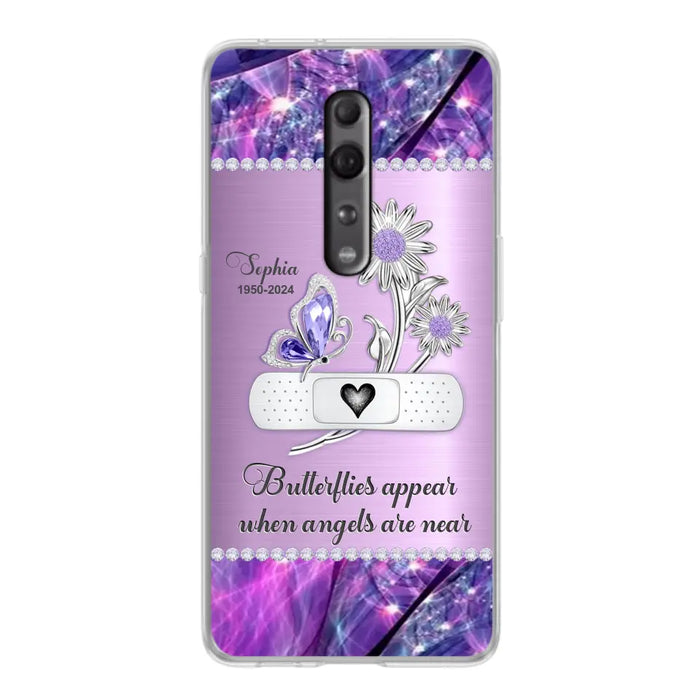 Custom Personalized Memorial Phone Case - Memorial Gift For Family Member - Butterflies Appear When Angels Are Near - Case For Xiaomi/ Oppo/ Huawei