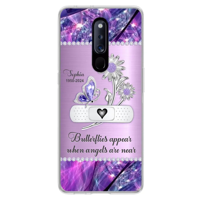 Custom Personalized Memorial Phone Case - Memorial Gift For Family Member - Butterflies Appear When Angels Are Near - Case For Xiaomi/ Oppo/ Huawei