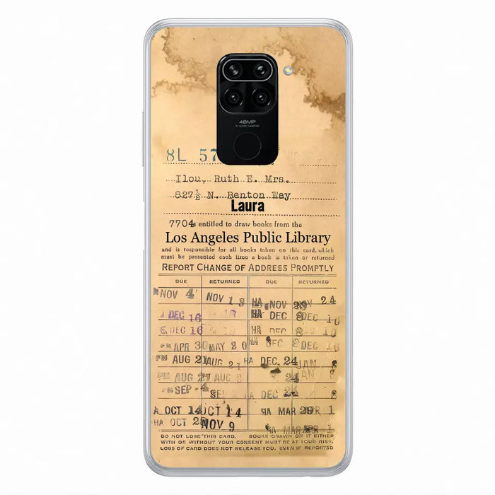 Custom Personalized Library Card Vintage Phone Case - Gift Idea For Reading Lover - Case For Xiaomi/ Oppo/ Huawei