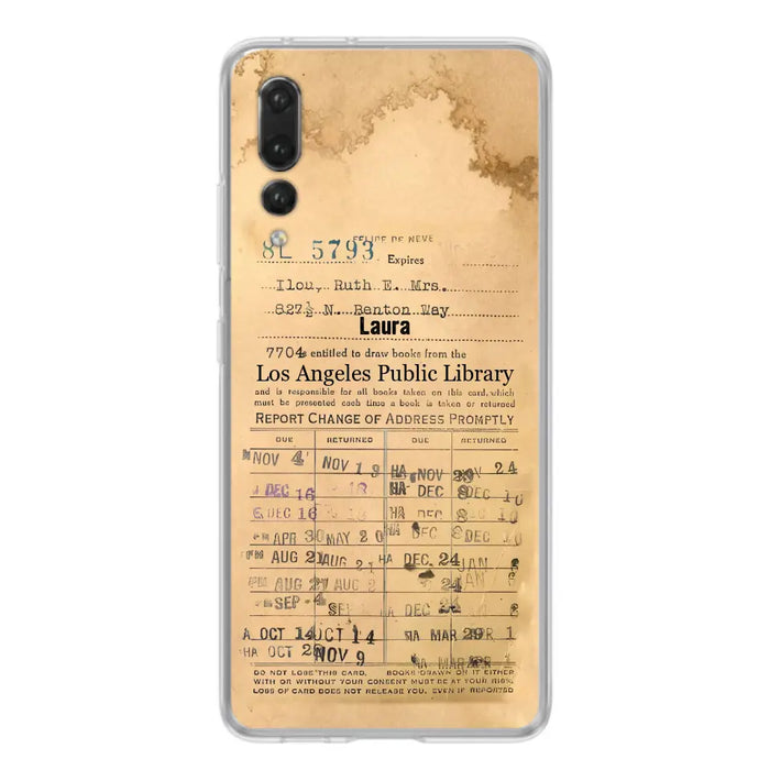 Custom Personalized Library Card Vintage Phone Case - Gift Idea For Reading Lover - Case For Xiaomi/ Oppo/ Huawei