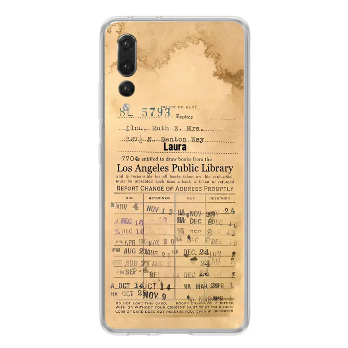 Custom Personalized Library Card Vintage Phone Case - Gift Idea For Reading Lover - Case For Xiaomi/ Oppo/ Huawei