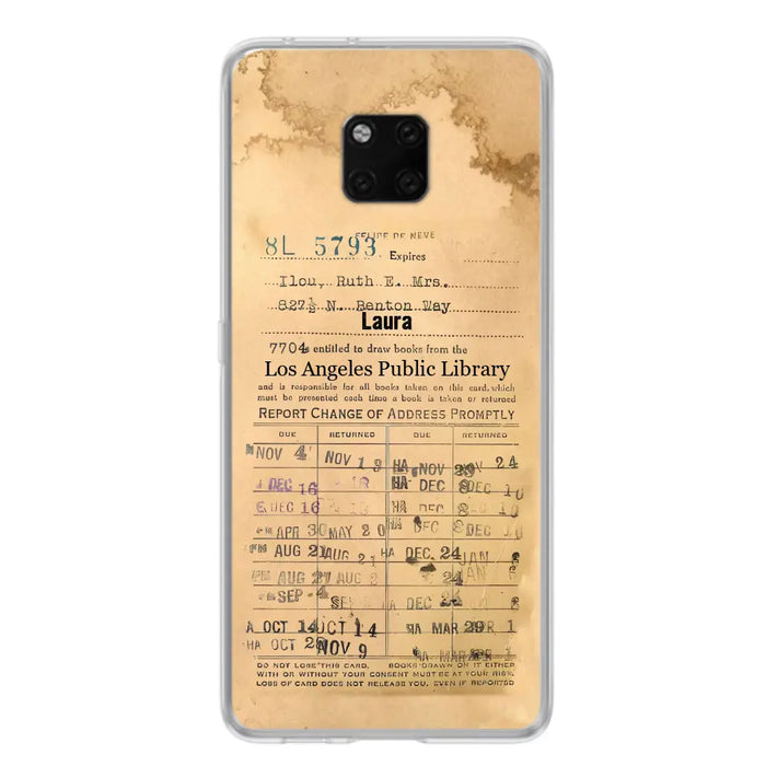 Custom Personalized Library Card Vintage Phone Case - Gift Idea For Reading Lover - Case For Xiaomi/ Oppo/ Huawei