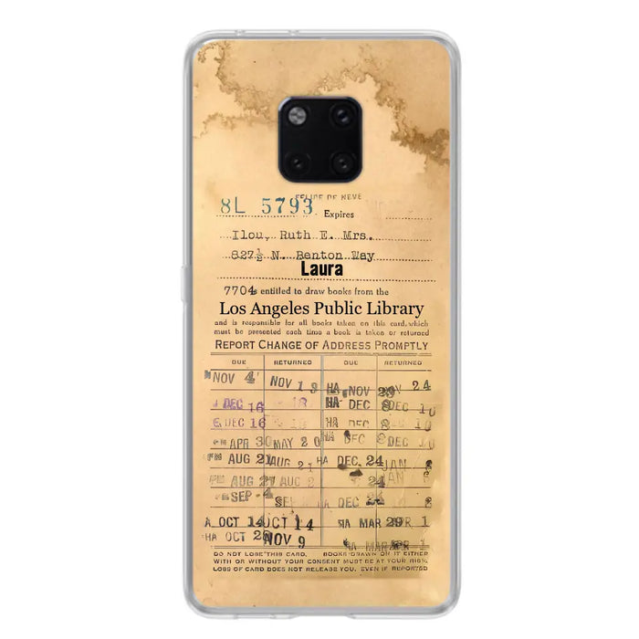 Custom Personalized Library Card Vintage Phone Case - Gift Idea For Reading Lover - Case For Xiaomi/ Oppo/ Huawei