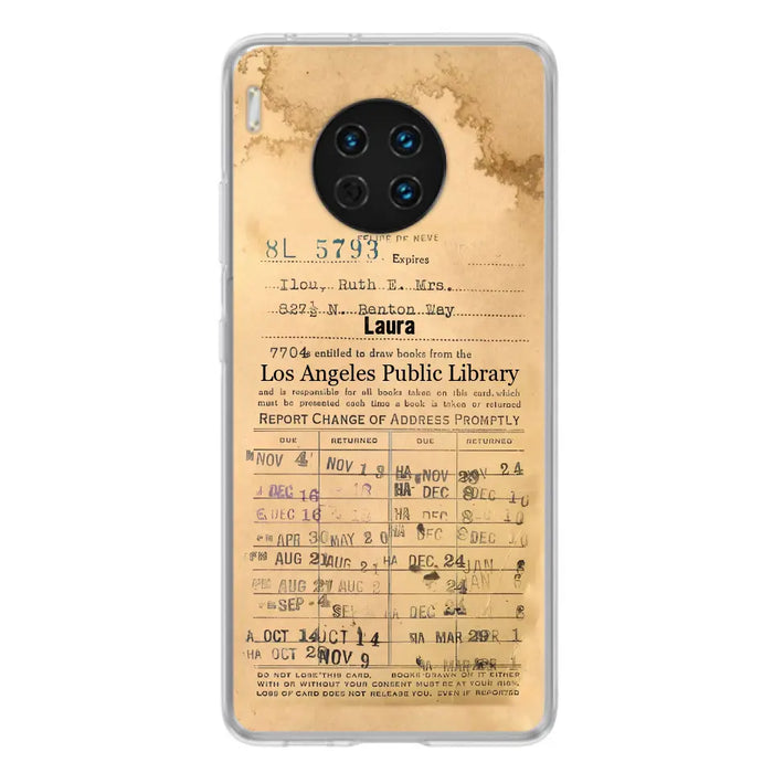 Custom Personalized Library Card Vintage Phone Case - Gift Idea For Reading Lover - Case For Xiaomi/ Oppo/ Huawei