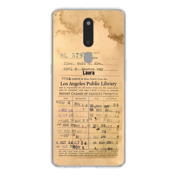 Custom Personalized Library Card Vintage Phone Case - Gift Idea For Reading Lover - Case For Xiaomi/ Oppo/ Huawei