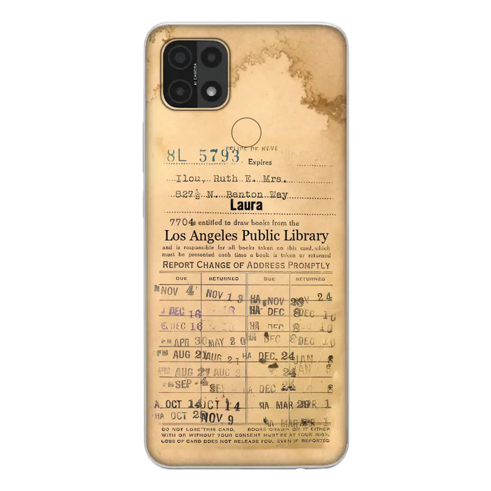 Custom Personalized Library Card Vintage Phone Case - Gift Idea For Reading Lover - Case For Xiaomi/ Oppo/ Huawei