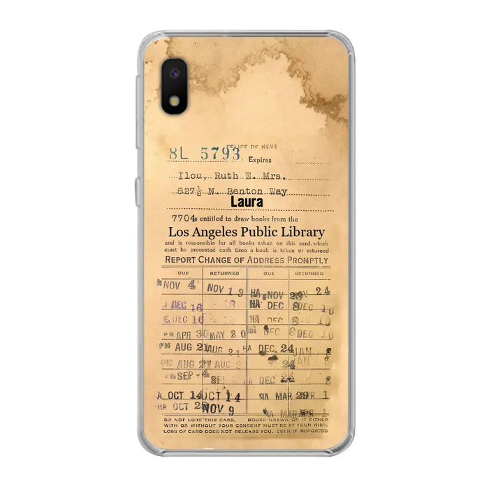 Custom Personalized Library Card Vintage Phone Case - Gift Idea For Reading Lover - Case For iPhone/ Samsung