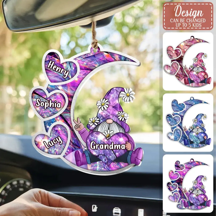 Custom Personalized Sparkling Grandma Nana With Sweet Heart Kids Acrylic  Car Ornament - Gift Idea To Grandma/ Mother - Upto 5 Kids