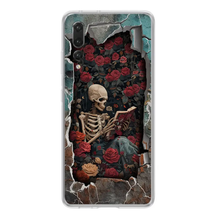 Custom Personalized Bookish Skeleton Phone Case - Reading Book Lover Gift Idea - Case For Xiaomi/ Oppo/ Huawei