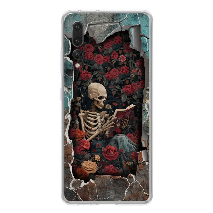 Custom Personalized Bookish Skeleton Phone Case - Reading Book Lover Gift Idea - Case For Xiaomi/ Oppo/ Huawei