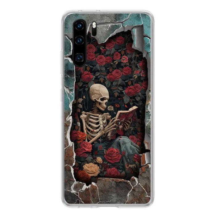 Custom Personalized Bookish Skeleton Phone Case - Reading Book Lover Gift Idea - Case For Xiaomi/ Oppo/ Huawei