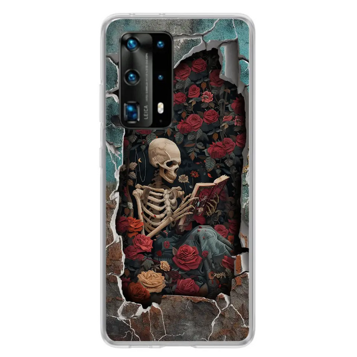 Custom Personalized Bookish Skeleton Phone Case - Reading Book Lover Gift Idea - Case For Xiaomi/ Oppo/ Huawei