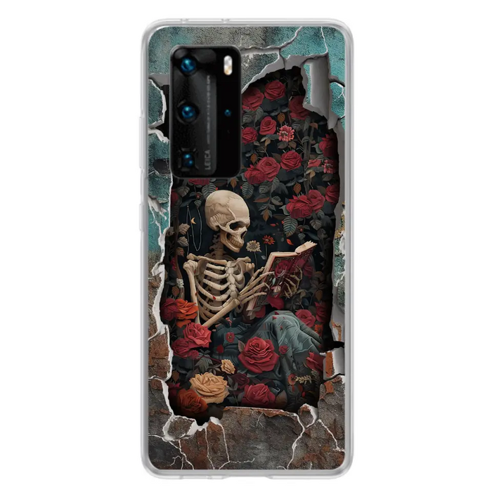 Custom Personalized Bookish Skeleton Phone Case - Reading Book Lover Gift Idea - Case For Xiaomi/ Oppo/ Huawei