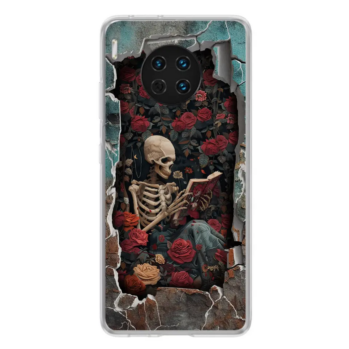 Custom Personalized Bookish Skeleton Phone Case - Reading Book Lover Gift Idea - Case For Xiaomi/ Oppo/ Huawei