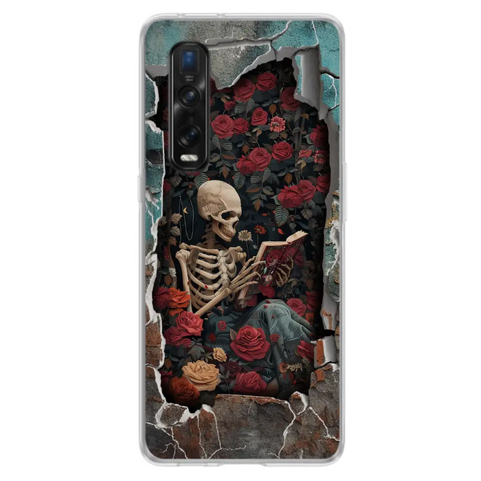 Custom Personalized Bookish Skeleton Phone Case - Reading Book Lover Gift Idea - Case For Xiaomi/ Oppo/ Huawei