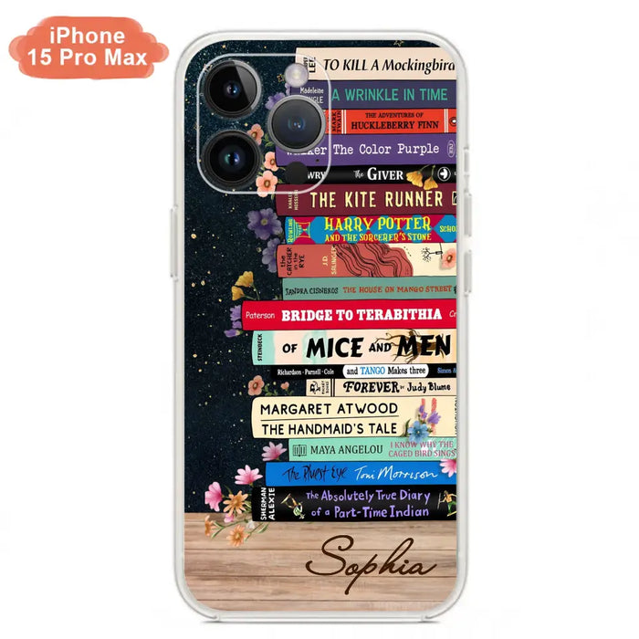 Custom Personalized Books Phone Case - Reading Book Lover Gift Idea - Case For iPhone/ Samsung