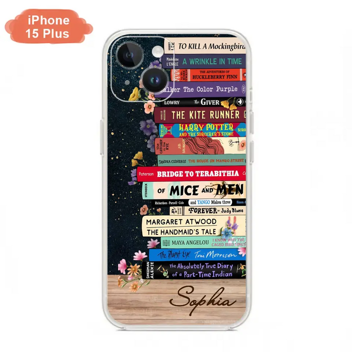 Custom Personalized Books Phone Case - Reading Book Lover Gift Idea - Case For iPhone/ Samsung