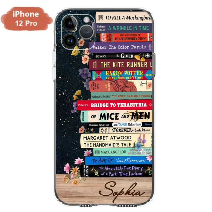 Custom Personalized Books Phone Case - Reading Book Lover Gift Idea - Case For iPhone/ Samsung