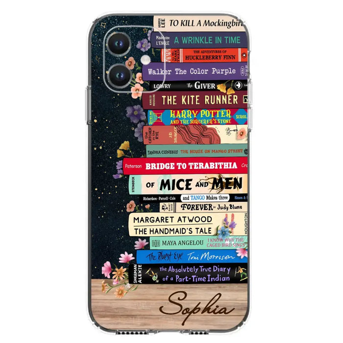 Custom Personalized Books Phone Case - Reading Book Lover Gift Idea - Case For iPhone/ Samsung