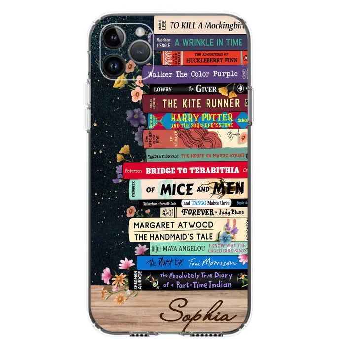 Custom Personalized Books Phone Case - Reading Book Lover Gift Idea - Case For iPhone/ Samsung