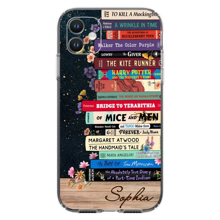 Custom Personalized Books Phone Case - Reading Book Lover Gift Idea - Case For iPhone/ Samsung