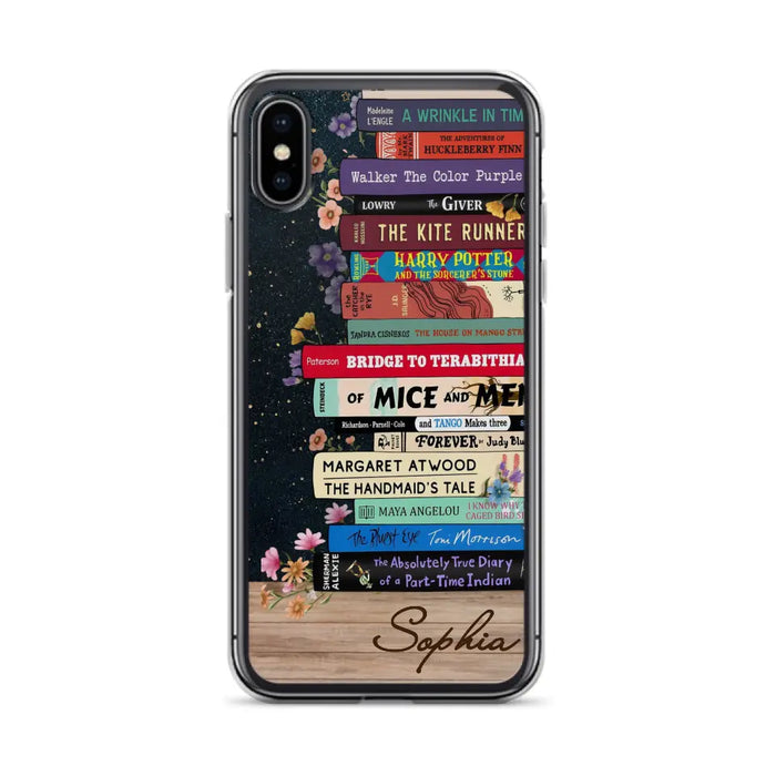 Custom Personalized Books Phone Case - Reading Book Lover Gift Idea - Case For iPhone/ Samsung