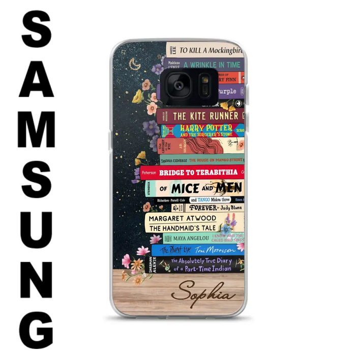 Custom Personalized Books Phone Case - Reading Book Lover Gift Idea - Case For iPhone/ Samsung