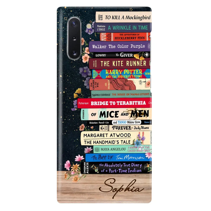 Custom Personalized Books Phone Case - Reading Book Lover Gift Idea - Case For iPhone/ Samsung