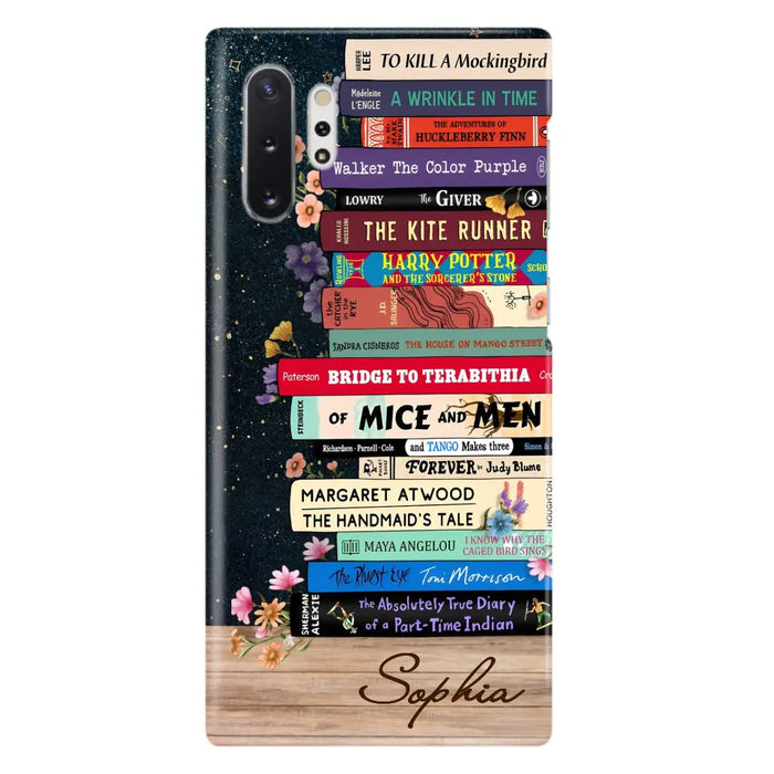 Custom Personalized Books Phone Case - Reading Book Lover Gift Idea - Case For iPhone/ Samsung