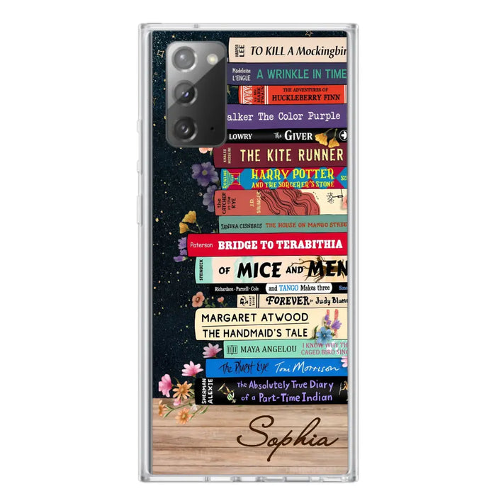 Custom Personalized Books Phone Case - Reading Book Lover Gift Idea - Case For iPhone/ Samsung